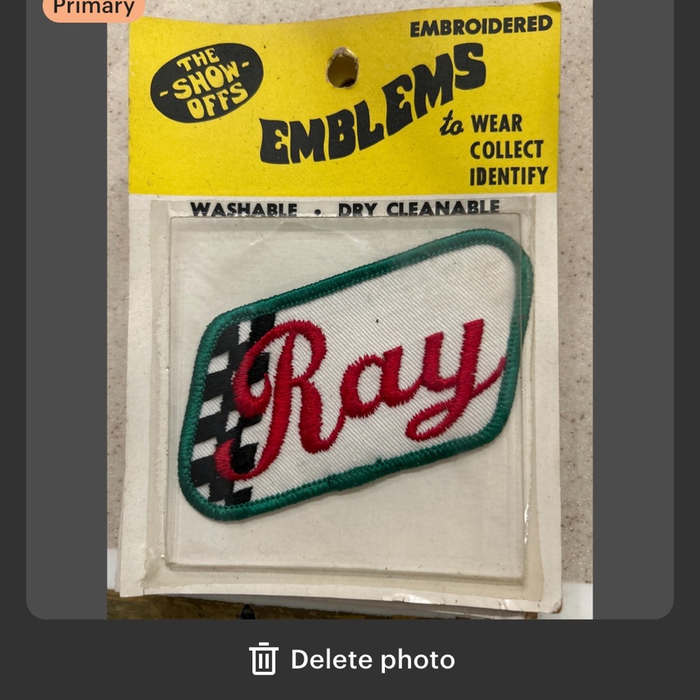Emblems Embroidered Patch 'The Show Offs' vintage 70s Says Ray